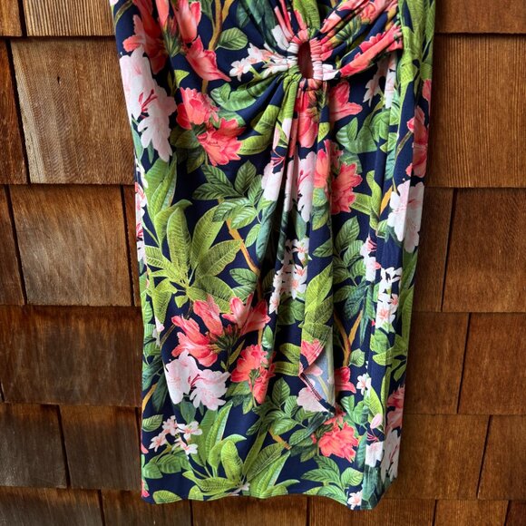 EUC Tommy Bahama Clara Floral Print Faux Wrap Dress in Women's Small - Picture 8 of 10